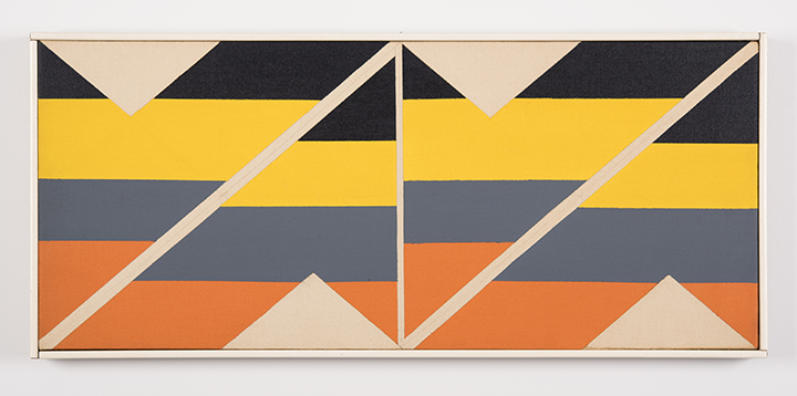 Larry ZOX (American 1937-2006) Multi from Zone I 1965 Acrylic on canvas 12 x 28 in.