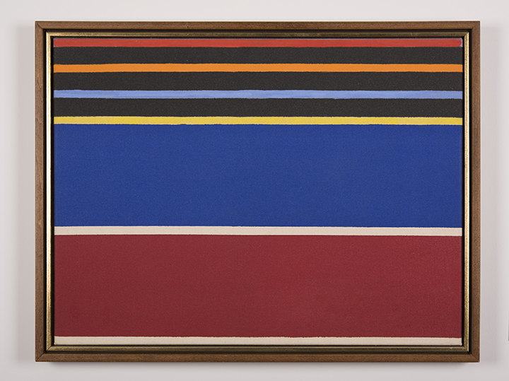 NOLAND, Kenneth (American, 1924-2010) Silent Adios I 1969 Acrylic on canvas 18 x 24 in.